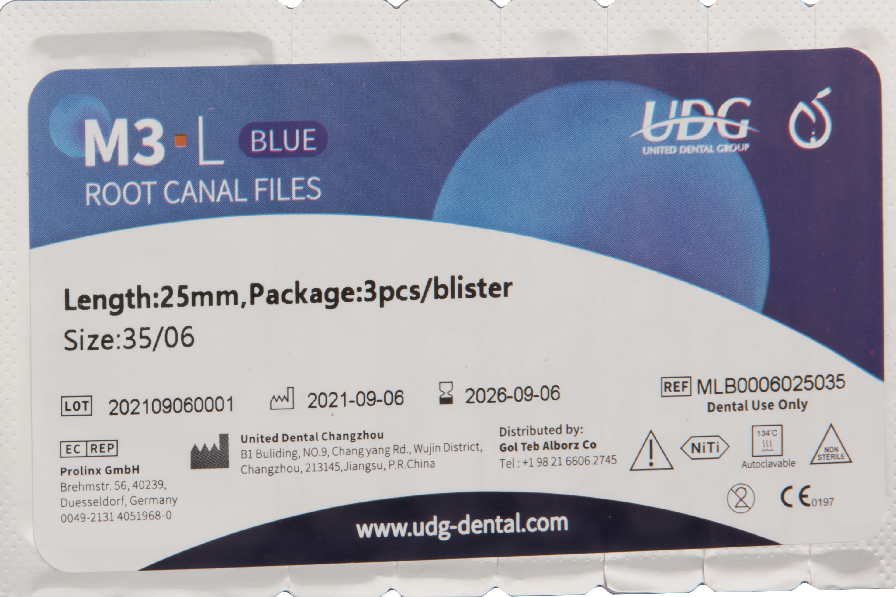 فایل روتاری  M3 - L Blue (2018)-(25mm)